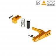 CNC aluminum advanced magazine release m4 STYLE A dark earth maxx model (mx-mar001sag)