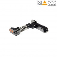 CNC aluminum advanced magazine release m4 STYLE B black maxx model (mx-mar001sbb)