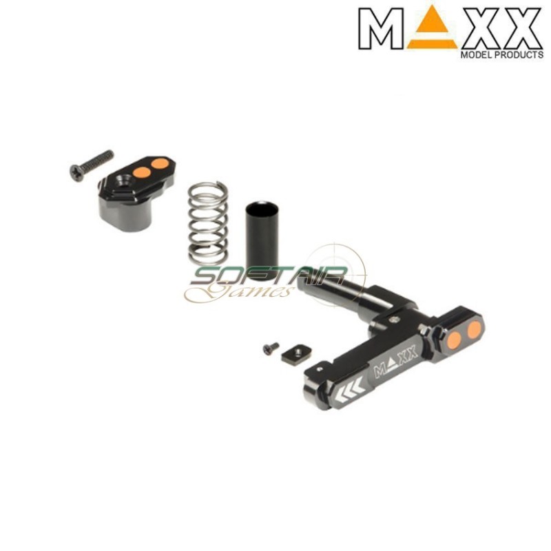 CNC aluminum advanced magazine release m4 STYLE B black maxx model (mx-mar001sbb)