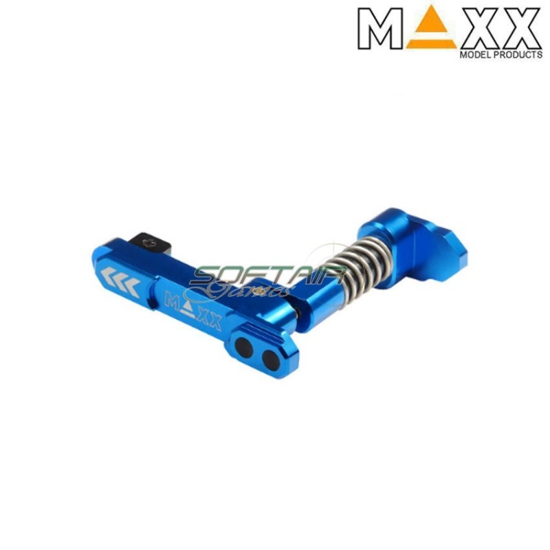 CNC aluminum advanced magazine release m4 STYLE B blue maxx model (mx-mar001sbu)