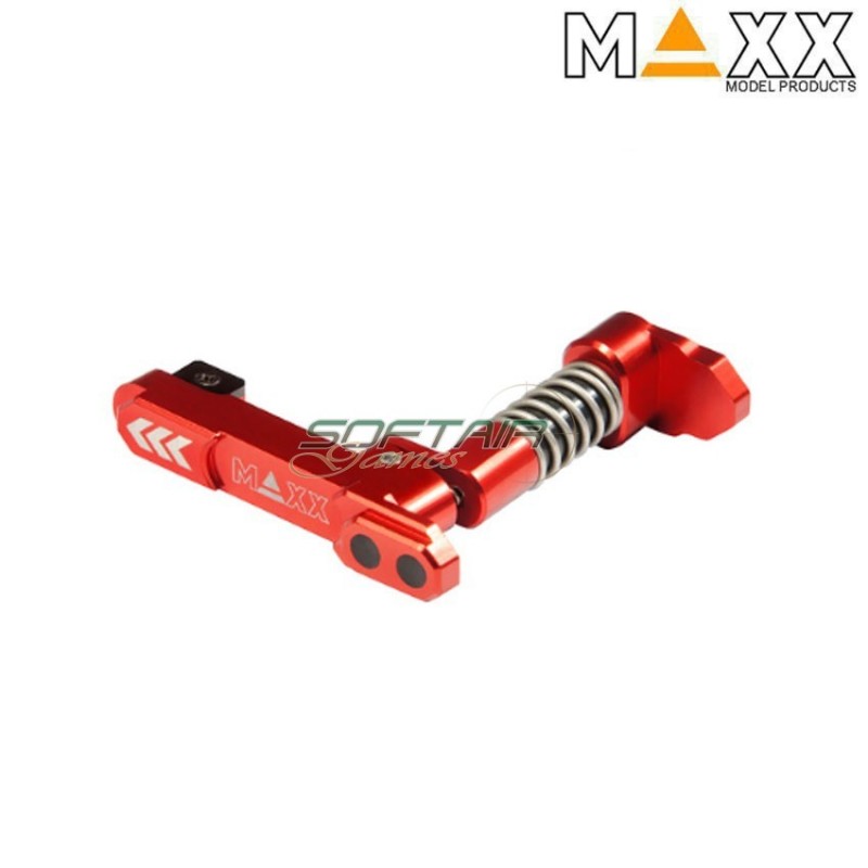 CNC aluminum advanced magazine release m4 STYLE B red maxx model (mx-mar001sbr)