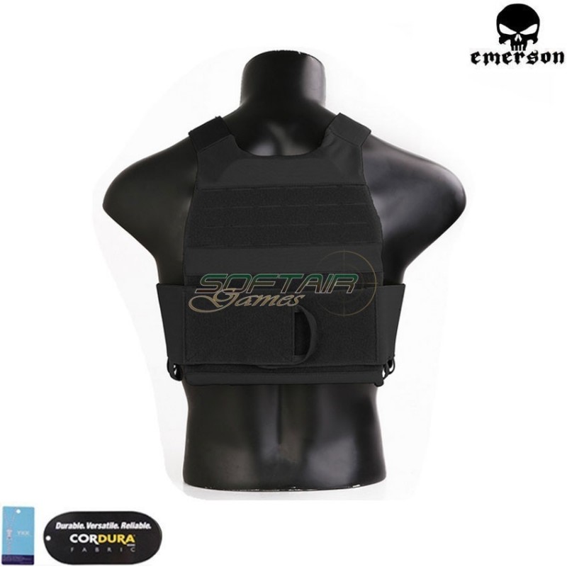 Vest fcs style black c/mk chest rig set emerson (em7407b)