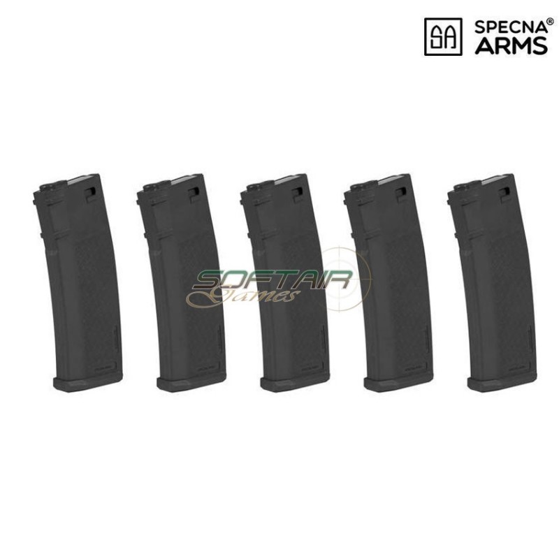SET 5 caricatori s-mag monofilari polimero 125bb black per m4/m16 specna arms® (spe-05-025718)