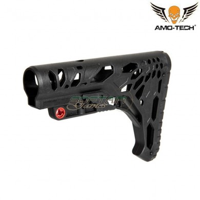 Calcio skeletonized black per m4/m16 amo-tech® (amt-030109-bk)