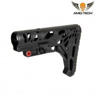 Calcio skeletonized black per m4/m16 amo-tech® (amt-030109-bk)