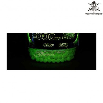 Bottiglia 2000 pallini traccianti GREEN diamond grade 0.25gr vfc (vf9-tbb-gr25)