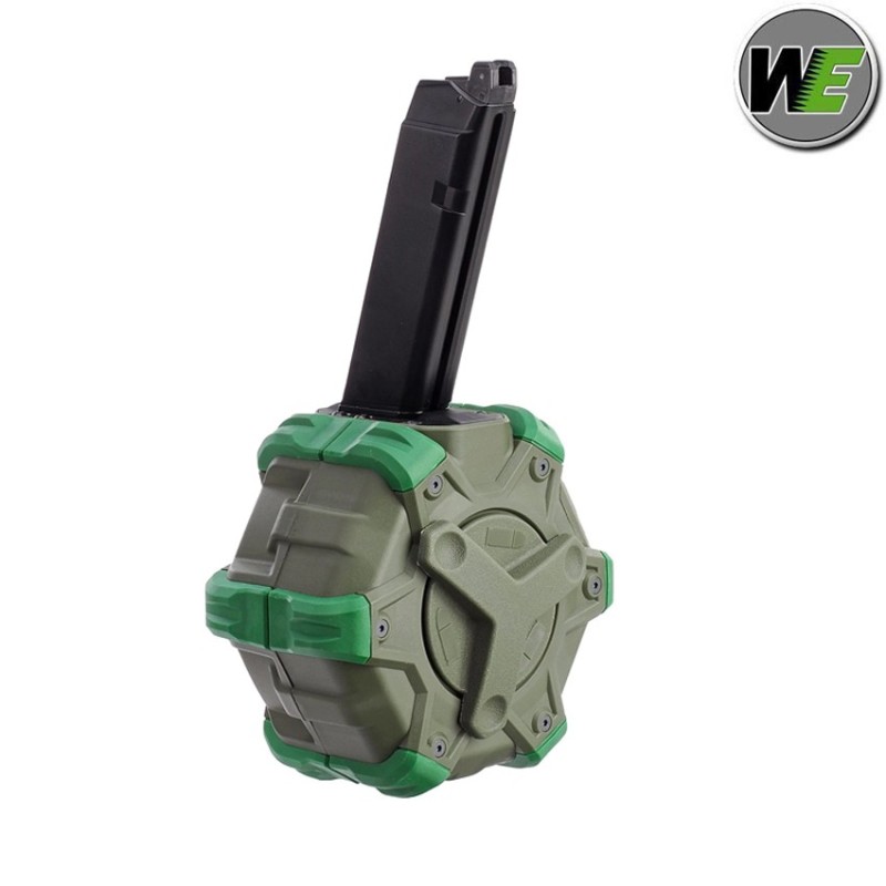 Caricatore drum OD 350bb per pistole a gas glock we (we-c015-drum)