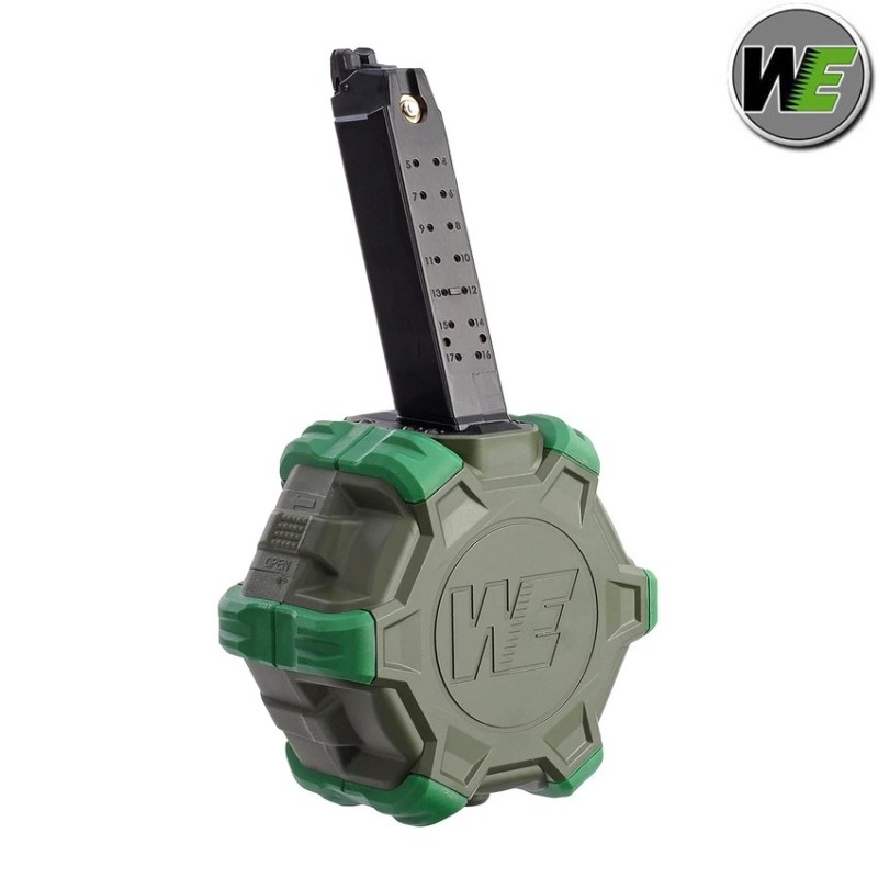 Caricatore drum OD 350bb per pistole a gas glock we (we-c015-drum)