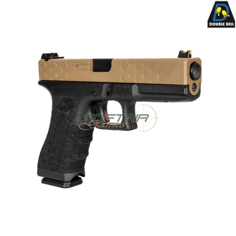 Pistola a CO2 mod.855 g17 style scarrellante two tone double bell (db-030583)