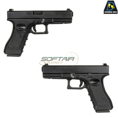 Pistola a CO2 mod.821 g17 style scarrellante black double bell (db-030585)
