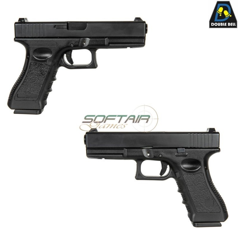 Pistola a CO2 mod.821 g17 style scarrellante black double bell (db-030585)