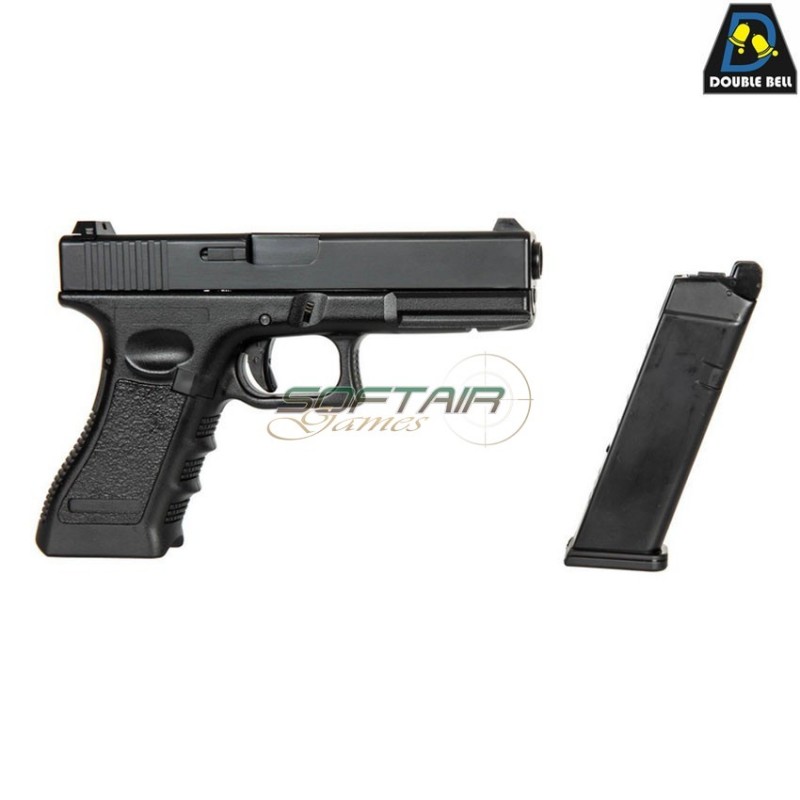 Pistola a CO2 mod.821 g17 style scarrellante black double bell (db-030585)