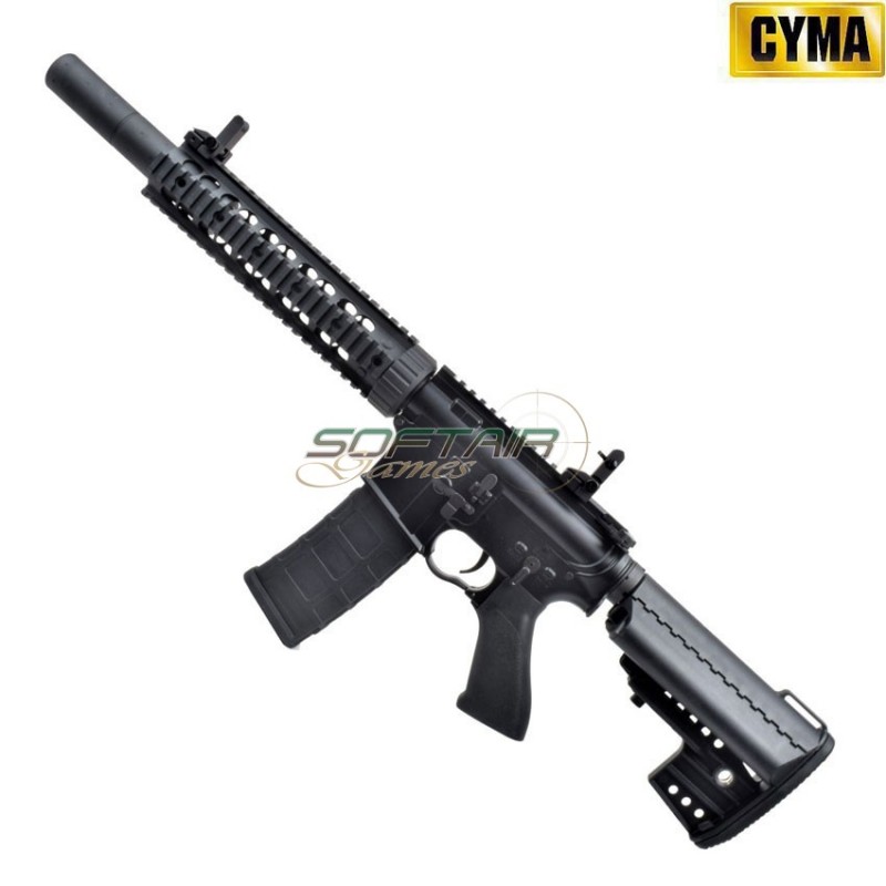Fucile elettrico M4 CARBINE RIS SILENCED full metal black cyma (cm070b)