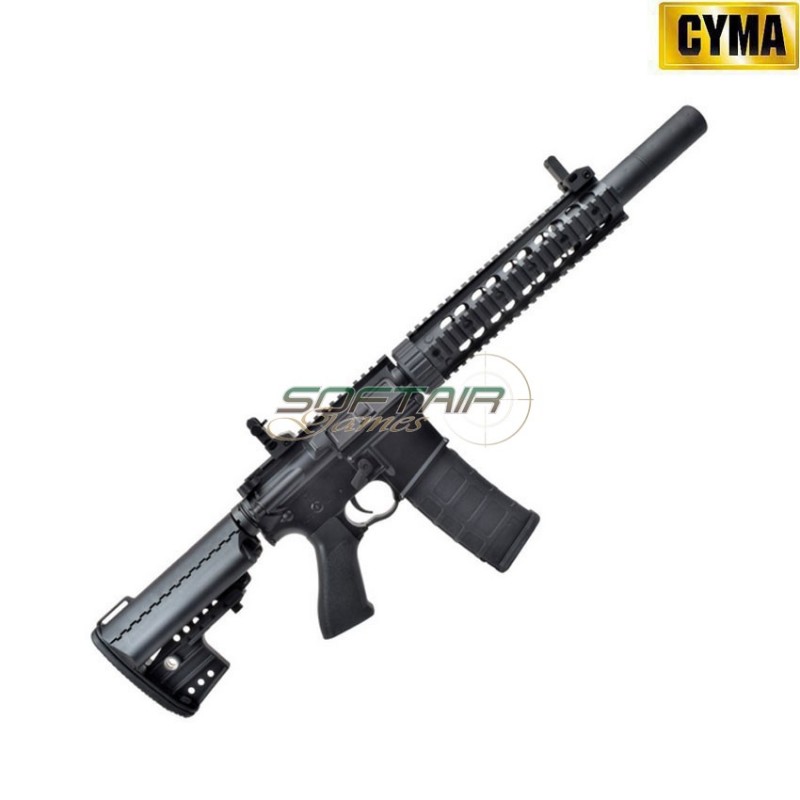 Electric rifle M4 CARBINE RIS SILENCED full metal black cyma (cm070b)
