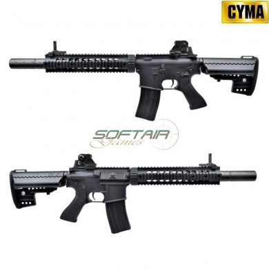 Electric rifle M4 CARBINE RIS SILENCED sport line black cyma (cm631)