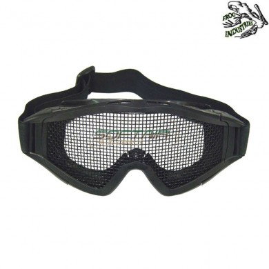 Maschera snow slim black con rete frog industries® (fi-6060-bk)