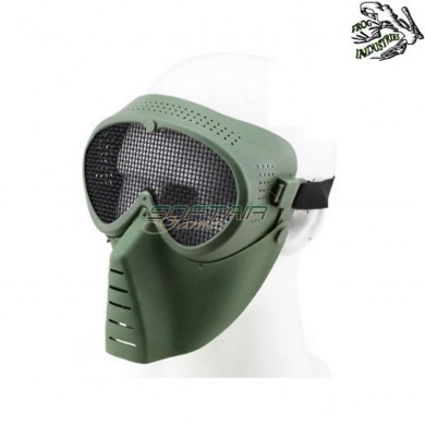 Face Mask Green With Metal Mesh Frog Industries (fi-014-od)