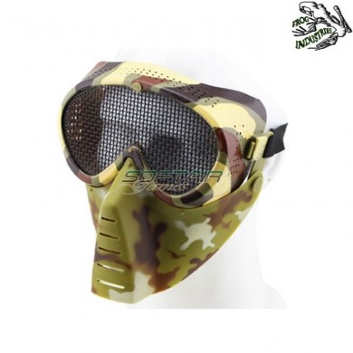 Maschera Viso Vegetato Italiano Con Rete Metallica Frog Industries (fi-014-tc)