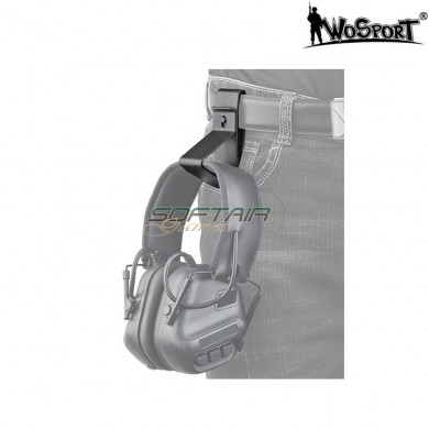 Headset holder for belt black wosport (wo-acc01b)