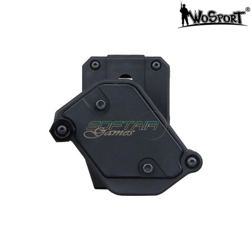 Porta caricatore per pistole rotante nero wosport (wo-mg47b)