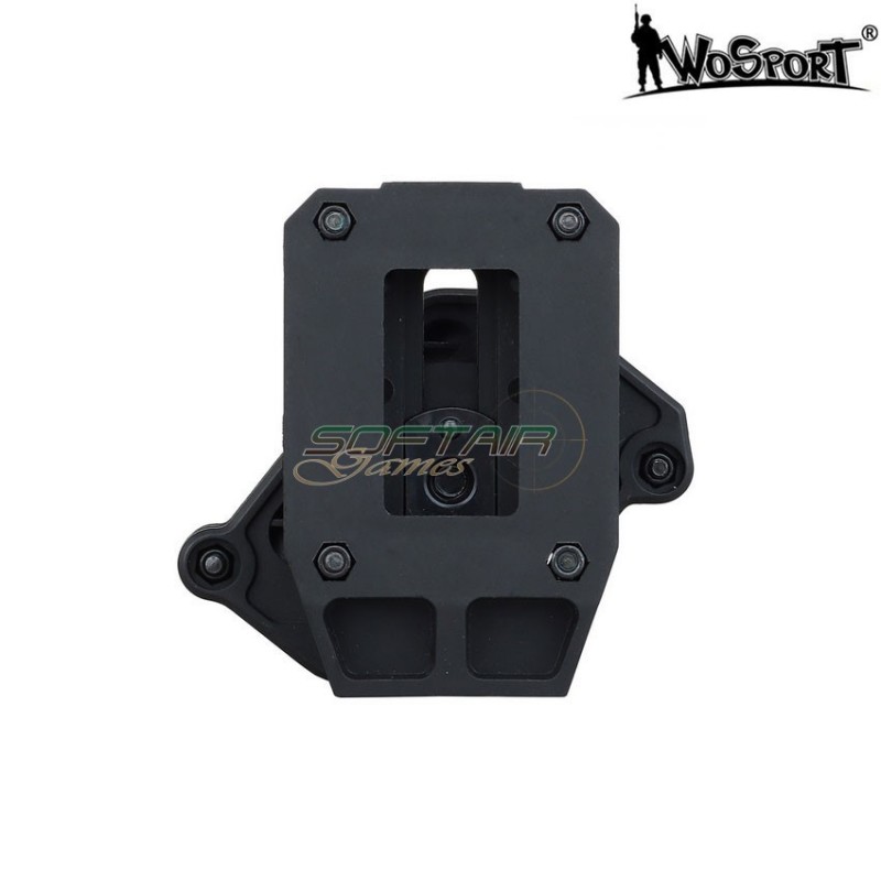 Porta caricatore per pistole rotante nero wosport (wo-mg47b)