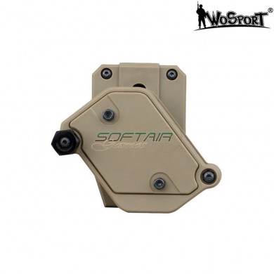 Porta caricatore per pistole rotante dark earth wosport (wo-mg47t)