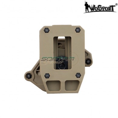 Porta caricatore per pistole rotante dark earth wosport (wo-mg47t)