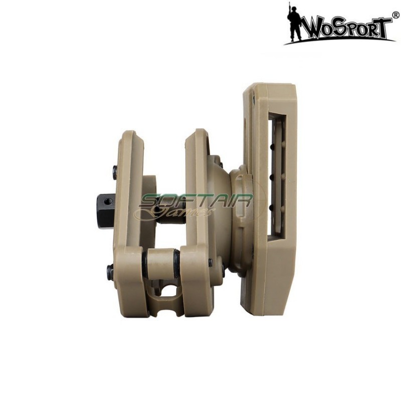 Porta caricatore per pistole rotante dark earth wosport (wo-mg47t)