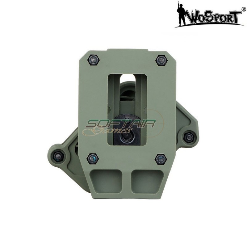 Porta caricatore per pistole rotante olive drab wosport (wo-mg47v)