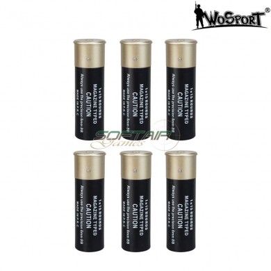 Set 6 pezzi cartuccia 1x15 nero wosport (wo-ex15b)