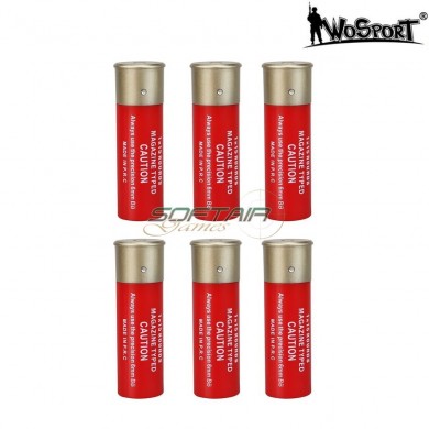 Set 6 pezzi cartuccia 1x15 red wosport (wo-ex15red)