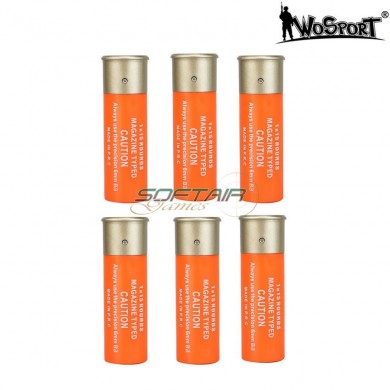 Set 6 pezzi cartuccia 1x15 arancione wosport (wo-ex15ar)