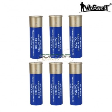 Set 6 pezzi cartuccia 1x15 blu wosport (wo-ex15blu)