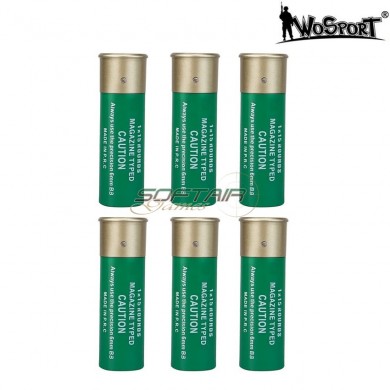 Set 6 pezzi cartuccia 1x15 verde wosport (wo-ex15v)