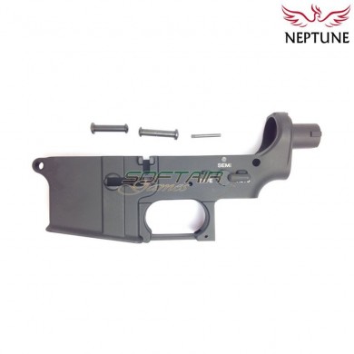 Lower receiver m4 aeg black in metallo standard type neptune (nte-001a-lower)