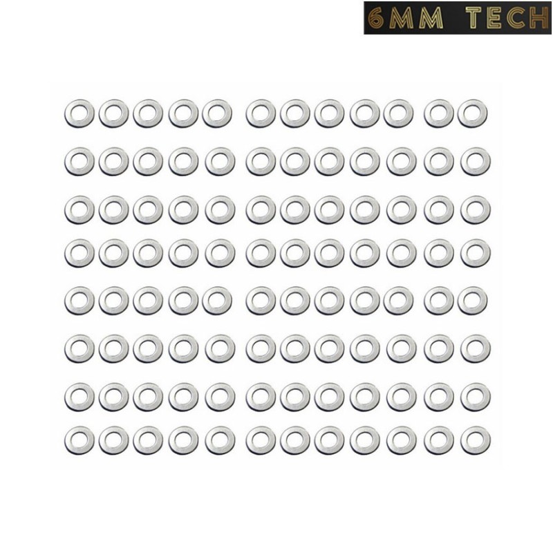 Set 100 pezzi di spessori da 0.10mm per ingranaggi 6MM TECH (6mmt-04-0.10)