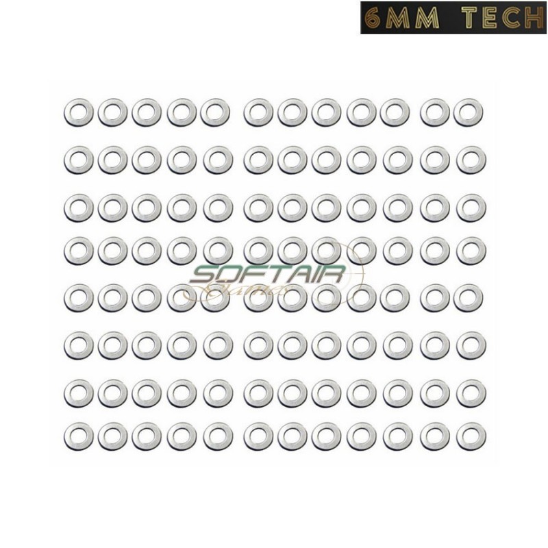 Set 100 pezzi di spessori da 0.50mm per ingranaggi 6MM TECH (6mmt-04-0.50)