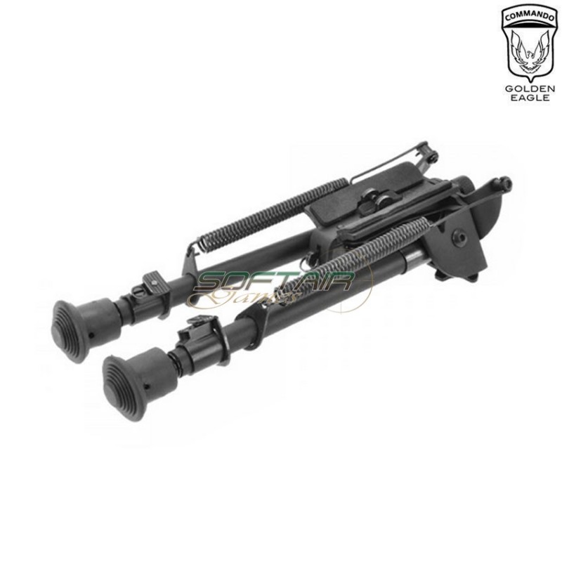 Bipiede pieghevole ed estendibile nero golden eagle (ge-m153)