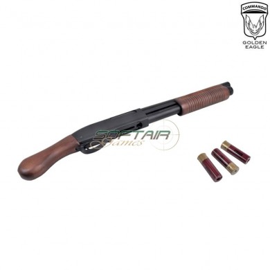 Fucile pompa a gas m870 short full metal & real wood golden eagle (ge-m870sw)