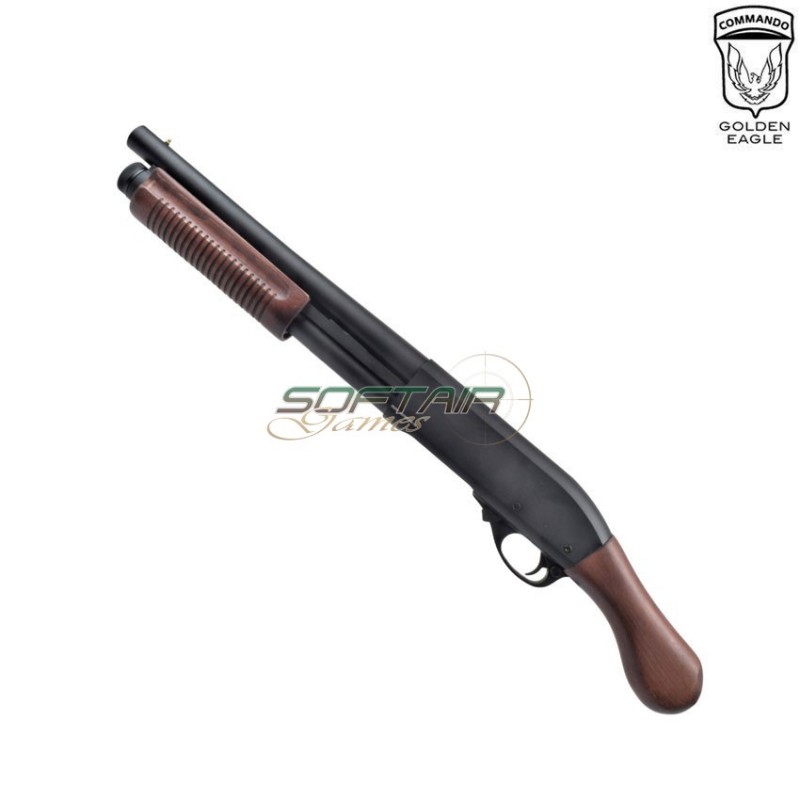 Fucile pompa a gas m870 short full metal & real wood golden eagle (ge-m870sw)