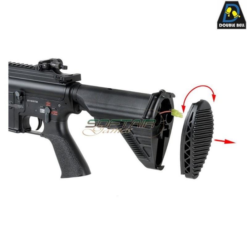 Fucile elettrico HK416 type 811 carbine nero full metal double bell (db-811-bk)