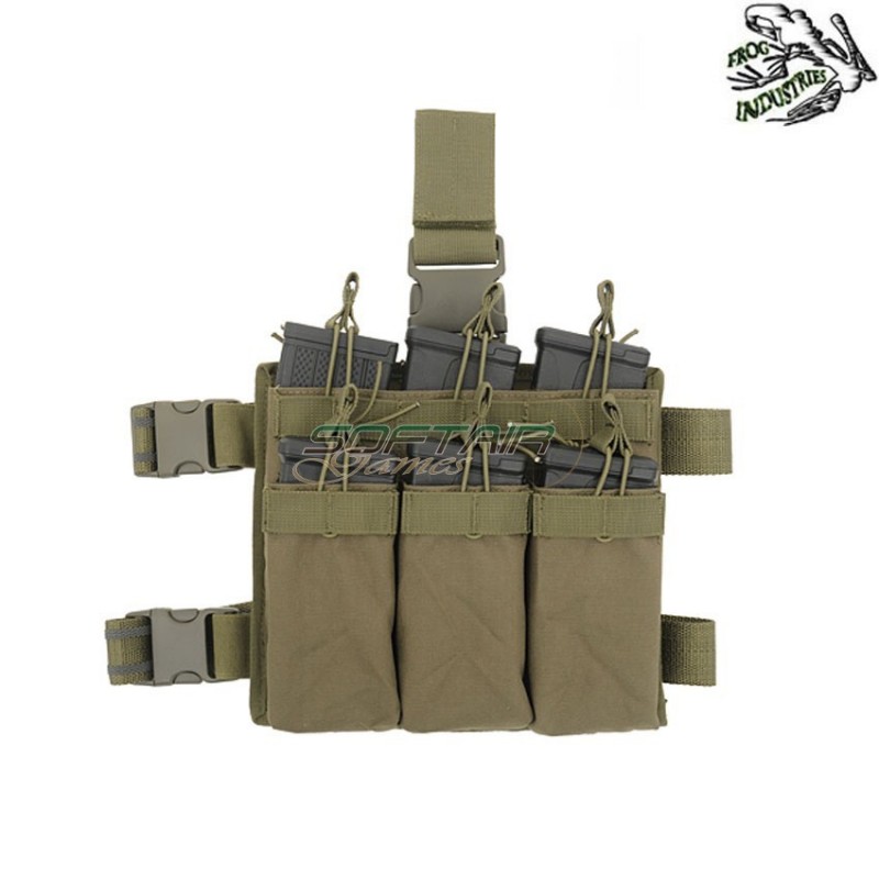 Cosciale drop leg panel m4 six-mag olive drab frog industries® (fi-m51613222-od)