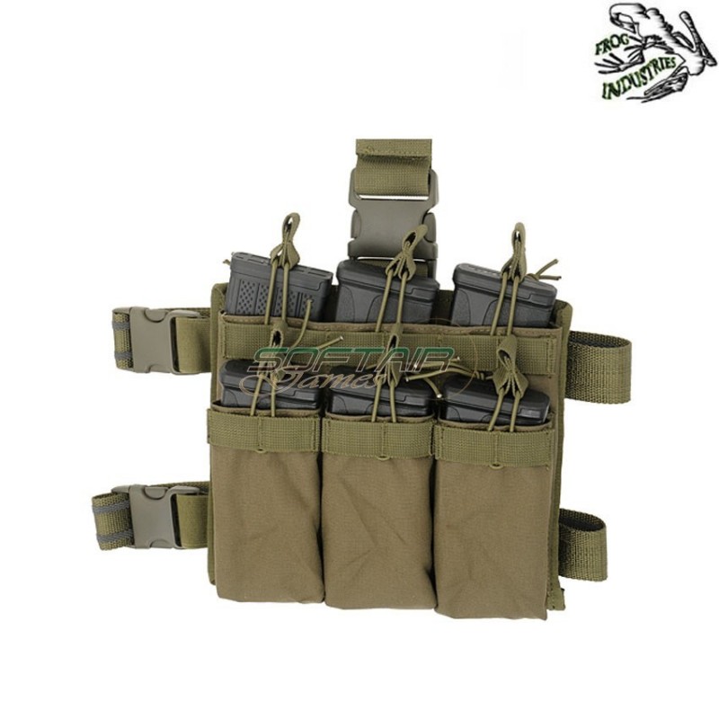 Drop leg panel m4 six-mag olive drab frog industries® (fi-m51613222-od)