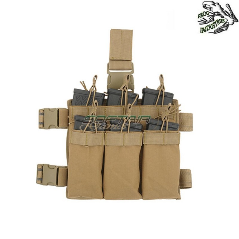 Drop leg panel m4 six-mag coyote frog industries® (fi-m51613222-tan)