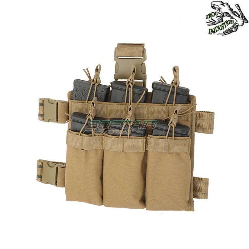 Drop leg panel m4 six-mag coyote frog industries® (fi-m51613222-tan)