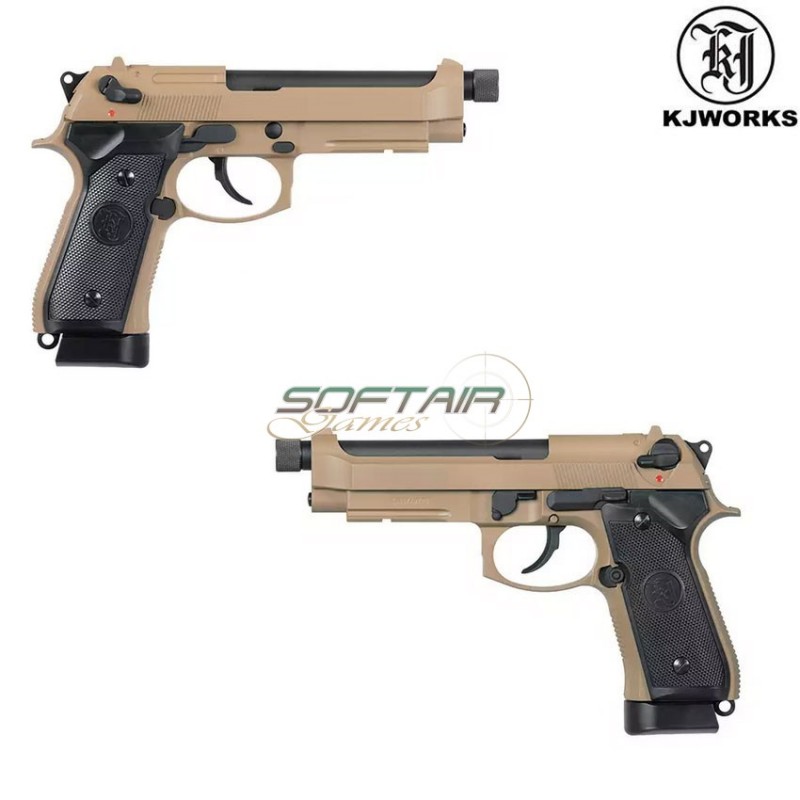 Pistola Al Co2 M9a1 TACTICAL Beretta Scarrellante Desert Kjworks (kjw-gc-9606a1-t-tbc)