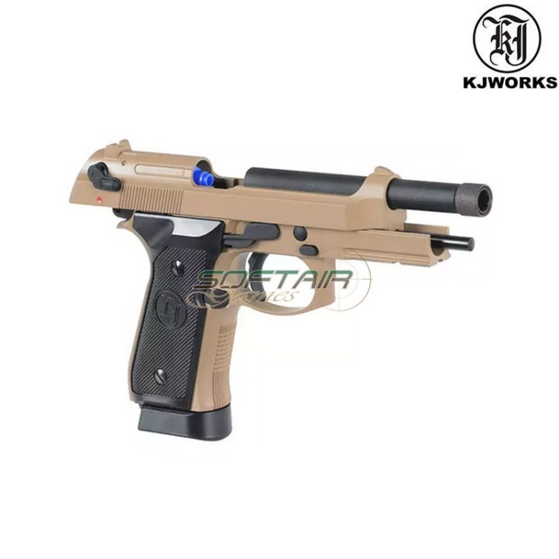 Pistola Al Co2 M9a1 TACTICAL Beretta Scarrellante Desert Kjworks (kjw-gc-9606a1-t-tbc)