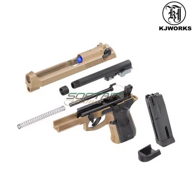 Co2 Pistol M9a1 TACTICAL Beretta Blowback Desert Kjworks (kjw-gc-9606a1-t-tbc)