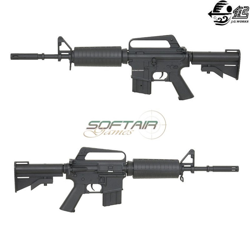Electric rifle vietnam war xm177 black full metal jing gong (jg-4008t)