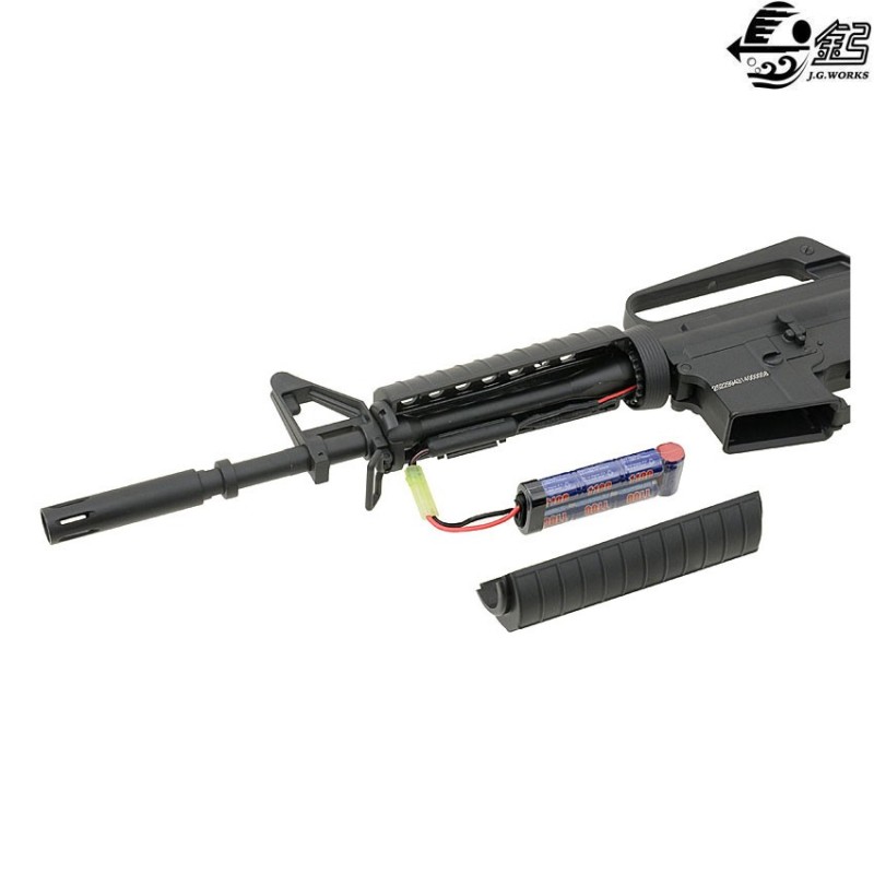 Fucile elettrico vietnam war xm177 nero full metal jing gong (jg-4008t)